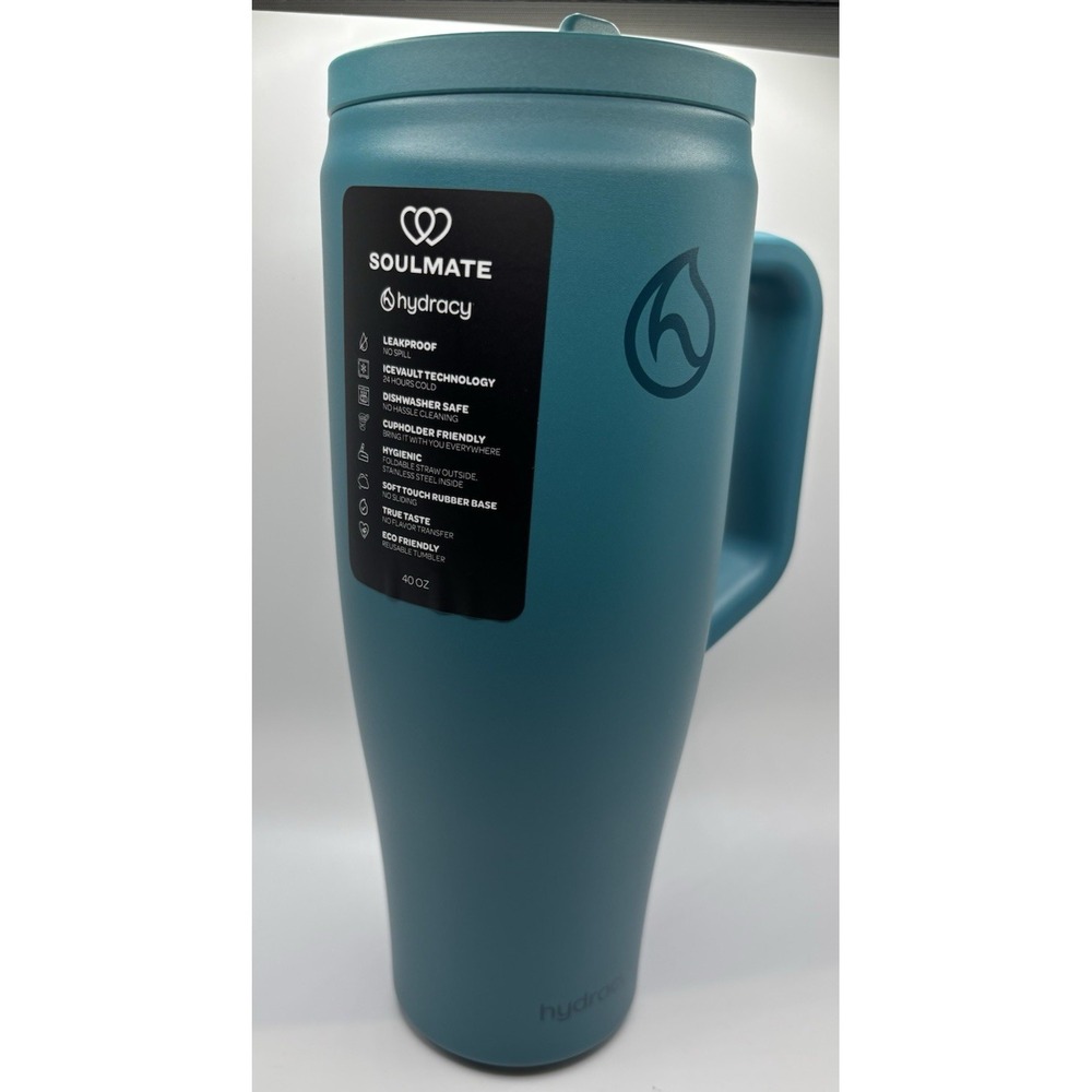 Hydracy Soulmate 40oz Tumbler w/ Handle/Straw/Lid Insulated Stainless Steel‎